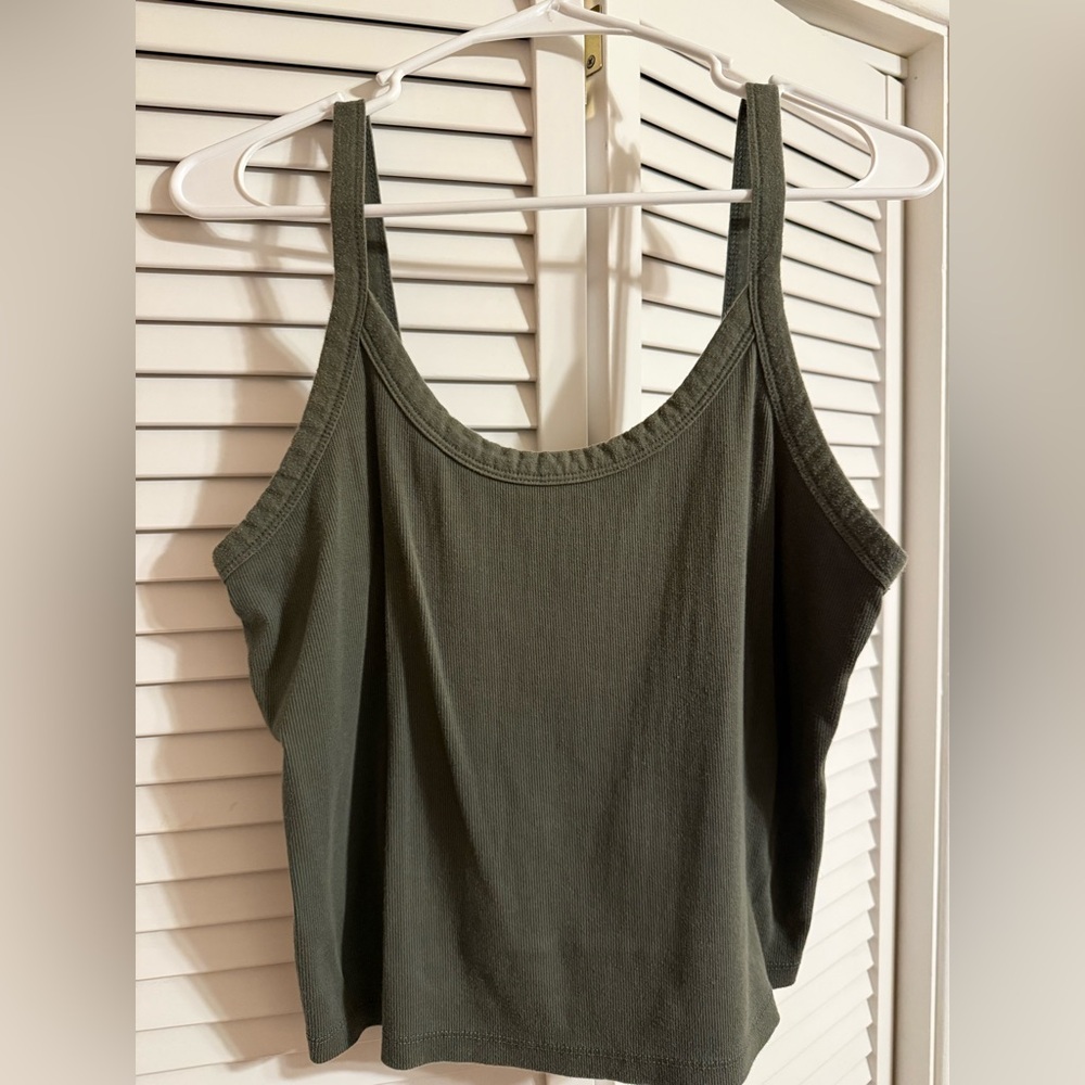 Wild Fable Dark Green Crop Top Tank